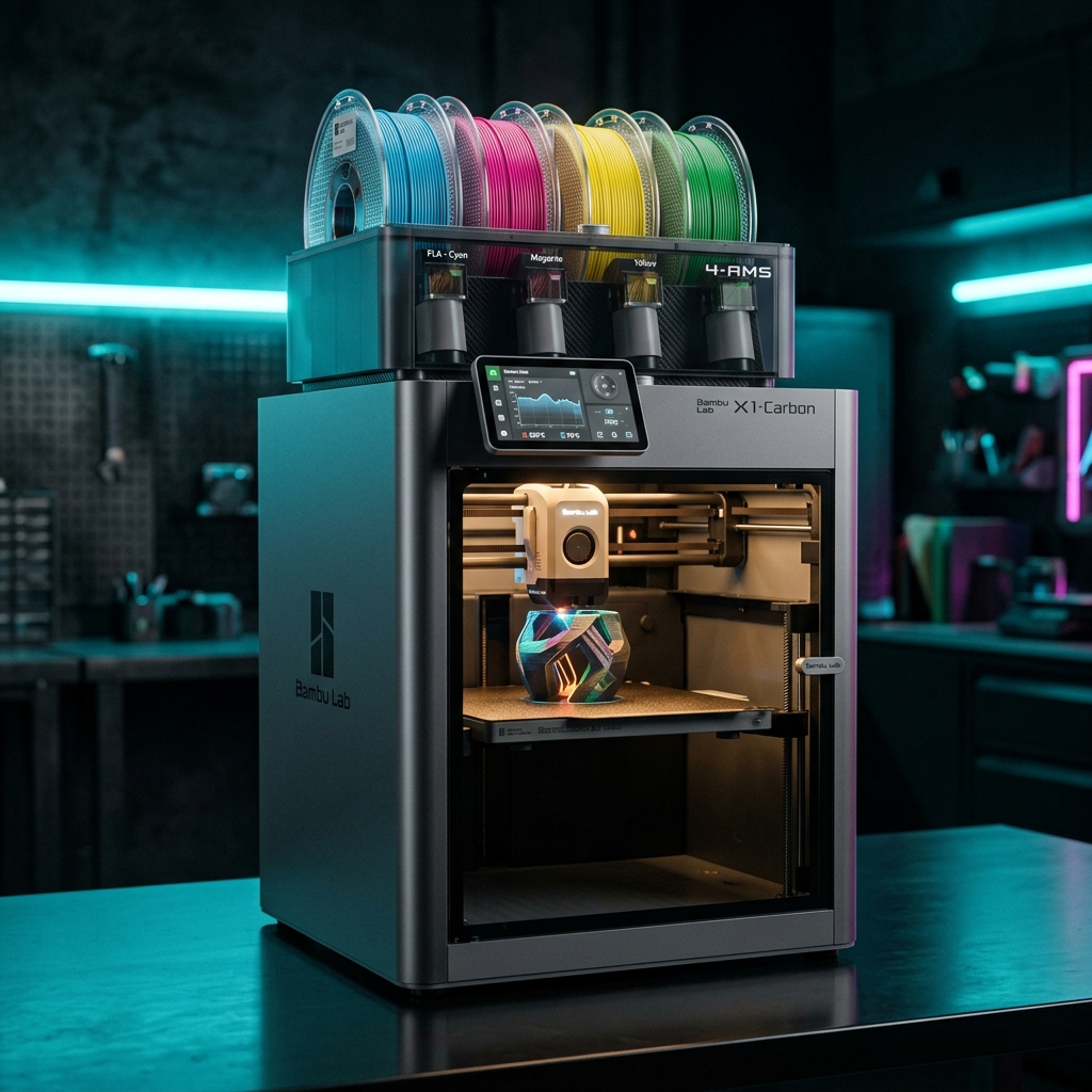 Bambu Lab X1 Carbon con AMS